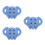 3Pcs Comfortable Silicone Elephant Baby Pacifier Soother Sky-Blue 9
