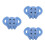 3Pcs Comfortable Silicone Elephant Baby Pacifier Soother Sky-Blue 7