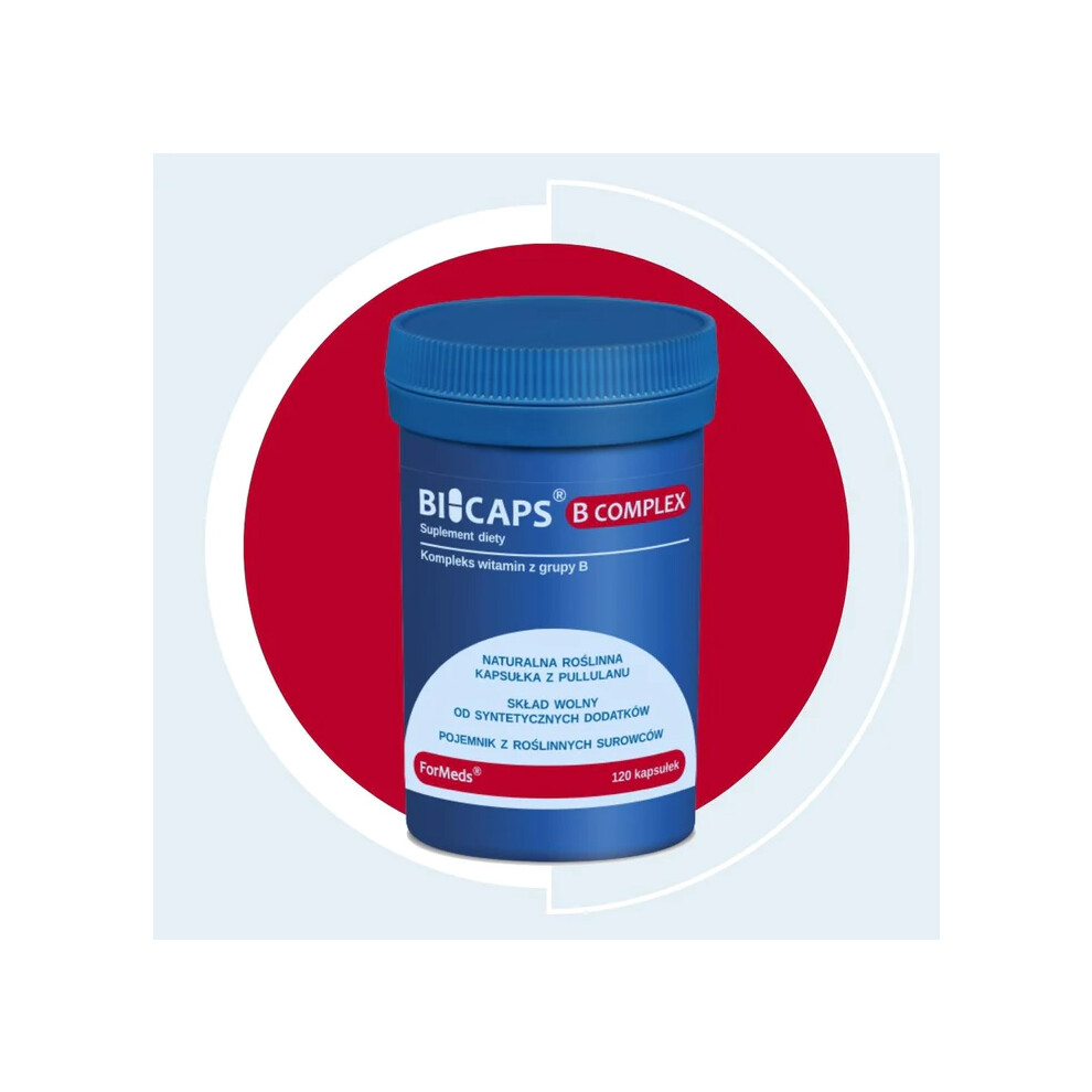 Formeds Bicaps B Complex 120X Natural Caps Vitamin B1 B2 B3 B4 B5 B6 B7 B8 B9 B10 B12