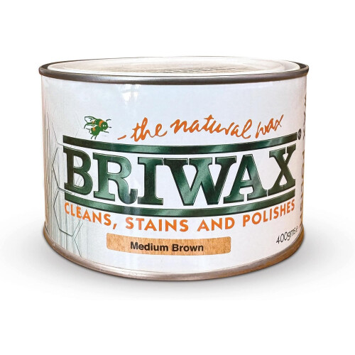 NEW Formula Briwax Wax Polish Medium Brown P7 400g