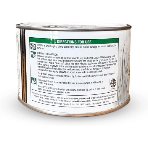 NEW Formula Briwax Wax Polish Medium Brown P7 400g 1