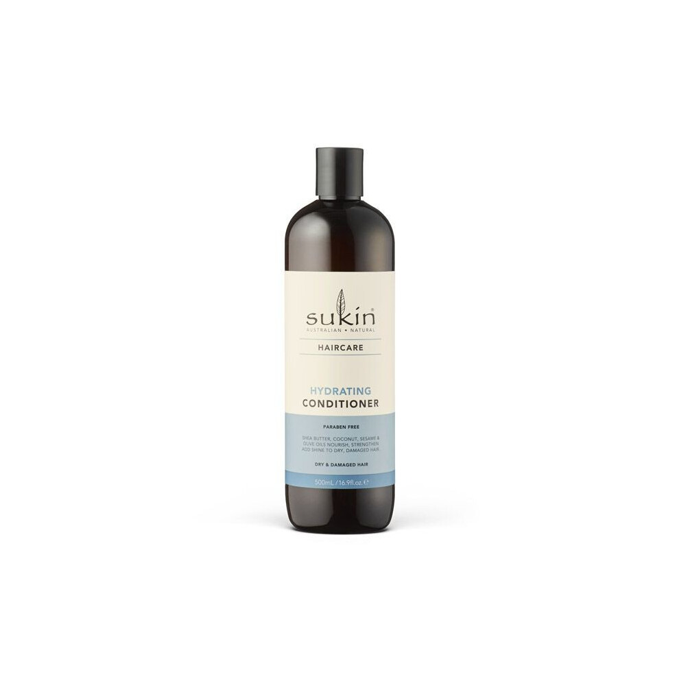 Sukin Hydrating Conditioner 500ml  Deep Moisturizing & Nourishing Conditioner for Dry, Dehydrated, and Frizzy Hair