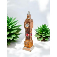 Crystal Big Ben LED Clock Tower 22cm Rose Gold