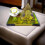 Crystal Pyramid Glass Desk Clock with Gold Stand 3