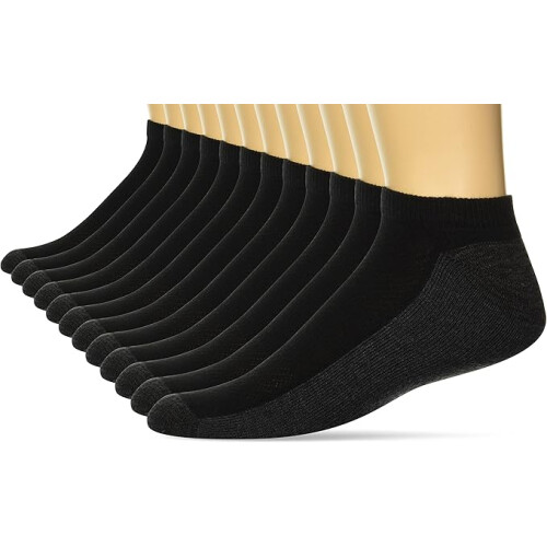 Hanes Men X-Temp Cushioned No Show Socks 12Pack