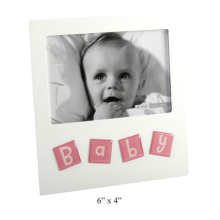 Tile Letters Photo Frame 6x4 - Pink