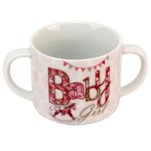Laura Darrington Double Handle China Mug - Baby Girl