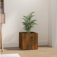 (Smoked oak) vidaXL Planter Box Plant Pot Raised Bed Planter Flower Box Engineered Wood