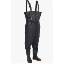 (black, 41) vidaXL Chest Waders with Boots and Belt Waterproof Hunting Fishing Waders