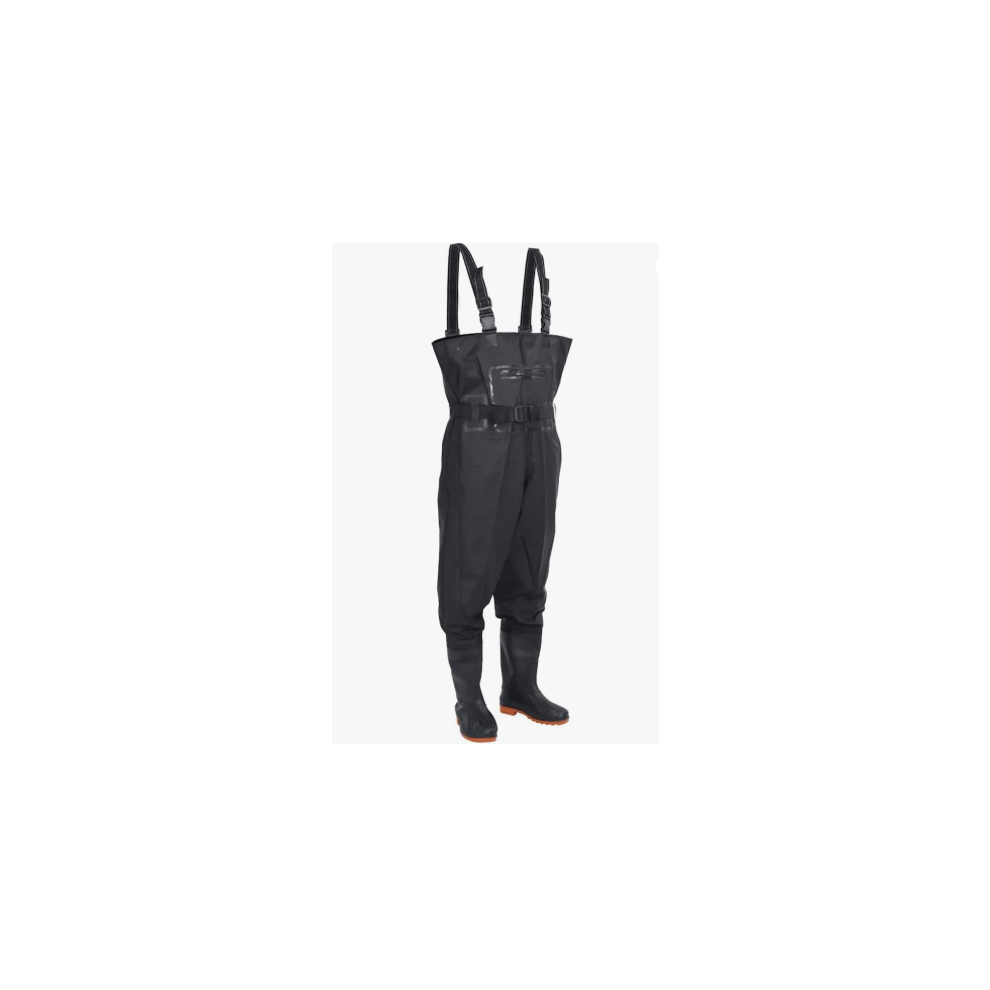 Vidaxl (Black, 41) Chest Waders With Boots And Belt Waterproof Hunting Fishing Waders