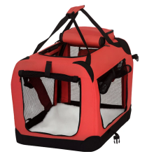 PawHut 60cm Foldable Pet Carrier, Soft Side Pet Travel Crate w/ Mat, Red