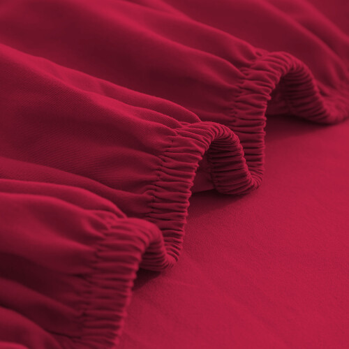 Imperial Rooms (Red, Double) Extra Deep 40CM Fitted Sheet Bed Sheets Single Double King 2