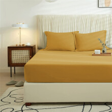 (Ochre/Yellow, King) Extra Deep 40CM Fitted Sheet Bed Sheets Single Double King