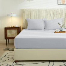 (Silver, Double) Extra Deep 40CM Fitted Sheet Bed Sheets Single Double King
