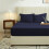 Imperial Rooms (Navy, Double) Extra Deep 40CM Fitted Sheet Bed Sheets Single Double King 2