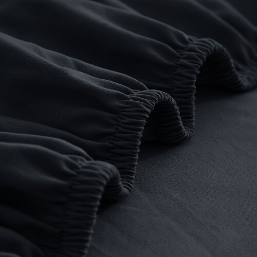 Imperial Rooms (Black, King) Extra Deep 40CM Fitted Sheet Bed Sheets Single Double King 2