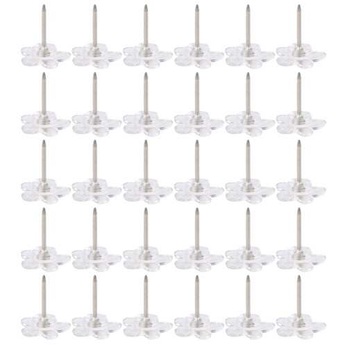 400Pcs Blue Delicate Thumbtacks Flower Shaped Pushpins for Daily Use