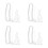 16Pcs Thin Transparent Extension Cord for Indoor LED String Lights 5