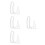 16Pcs Thin Transparent Extension Cord for Indoor LED String Lights 8