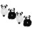 8Stk Weiche Plüsch Haargummis Panda Haarbänder Für Dickes Haar Bunt 3