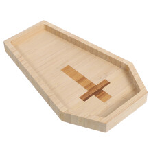 2Pcs Wood Halloween Coffin Tray Snacks Cheese Fruit Serving