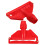 4Stk Robuster Wischmop Clip Kunststoff, Ersatzteil Rot 3