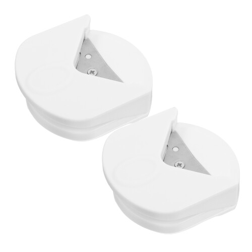 6Stk Weiße Eckabrunder Metall ABS Ecke Stanzer Für Papier Basteln 1