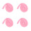 4Pièces Roses Longs Remplisseur Lit Tête De Lit 4