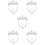 5Sets Kleine Set Gold Halskette Ohrclips 10
