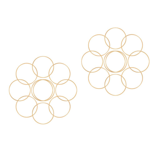 20Stk Metallringe Gold DIY Makramee Wandanhänger 2