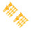 120Pièces Protecteur Cage Plastique Orange Pour 5