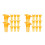 120Pièces Protecteur Cage Plastique Orange Pour 4