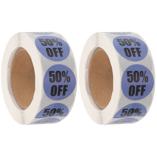 Sky-Blue Self-Adhesive Price Stickers 2