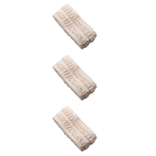 3Stk Baumwollspitzen Beige Edging Stoff Für DIY Und 2