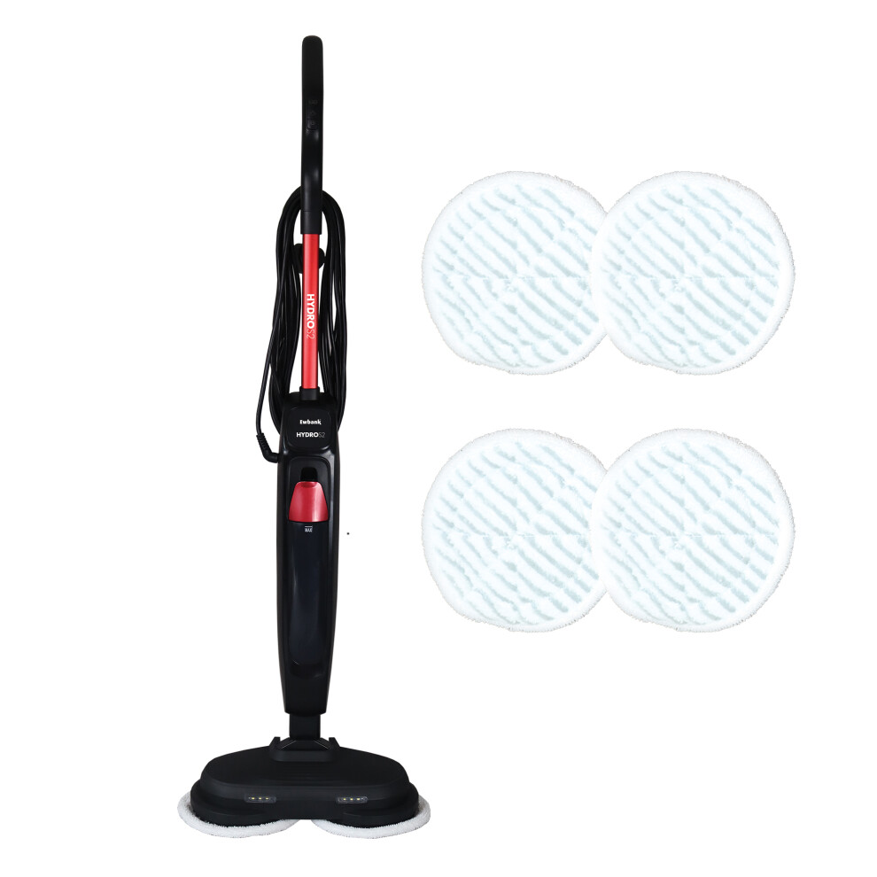 Ewbank Ewst04079 Hydros2 Steam And Spin Mop, 1500W, 220Rpm Rotating Pads, 24G/Min Steam Output, 8M Cord, Led Lights, Freestanding Design