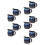 10Pcs Compact Blue Ceramic Milk Pitchers for Coffee Tea Sauce Serving 4