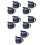 10Pcs Compact Blue Ceramic Milk Pitchers for Coffee Tea Sauce Serving 3