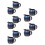 10Pcs Compact Blue Ceramic Milk Pitchers for Coffee Tea Sauce Serving 6