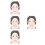 4Pcs Multi Color Plastic Face Paint Exercise Board Washable Reusable 6