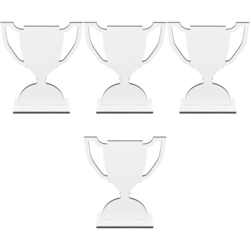 4Stk Weiße DIY Trophäenmodelle Mdf Mit Sublimation Und Transfer 1