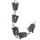 2Pièces Pluie Aluminium Noir Pour Gouttière Durable 2