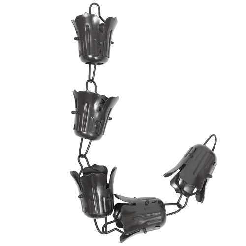 2Pièces Pluie Aluminium Noir Pour Gouttière Durable 1