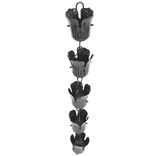 2Pièces Pluie Aluminium Noir Pour Gouttière Durable 2
