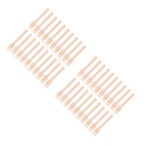200Pièces Jetables En Bois Couleur Kaki Pour 2
