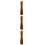 3Pcs Light Brown Wood Pepper Manual Adjustable Thickness Grinder 5