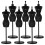 12Pièces Porte-Robes ABS Noir Pour Exposition Miniature 1