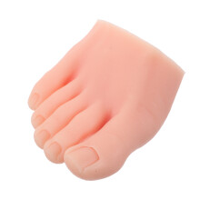 5PiĂšces Faux Pied Beige En Silicone Pour EntraĂźnement Ongles