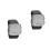 2Pièces Montre LED Noir Silicone Durable Unisexe Digitale 6