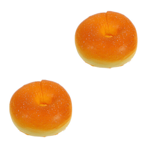 2Pièces Donuts Factices PVC Décor Lifelike Pour Vitrine 2