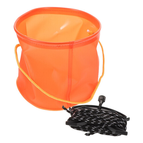5Pièces Seau Portable Orange Eva Avec Design Pliable